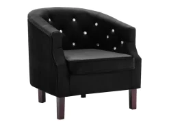 Sillón de terciopelo negro