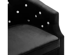 Sillón de terciopelo negro