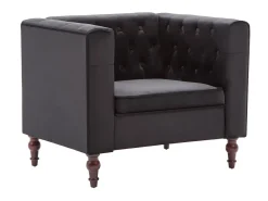 Sillón de terciopelo negro ES32206