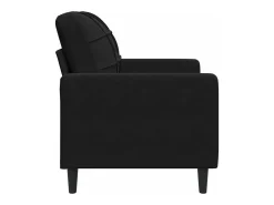 Sillón de terciopelo negro 60 cm