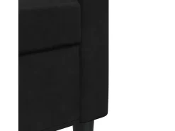 Sillón de terciopelo negro 60 cm