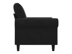Sillón de terciopelo negro de 60 cm