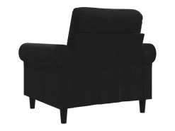Sillón de terciopelo negro de 60 cm