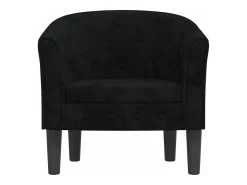 Sillón de terciopelo negro