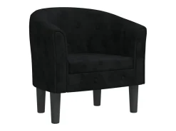 Sillón de terciopelo negro