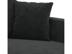 Sillón de terciopelo negro de 60 cm