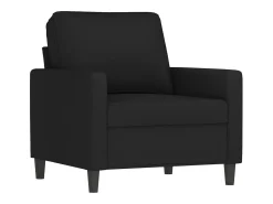 Sillón de terciopelo negro 60 cm