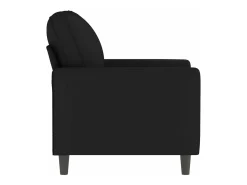 Sillón de terciopelo negro 60 cm