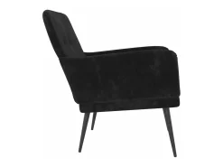 Sillón de terciopelo negro 62x79x79 cm