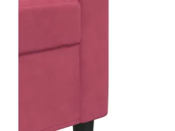 Sillón de terciopelo rojo tinto 60 cm
