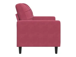 Sillón de terciopelo rojo tinto 60 cm