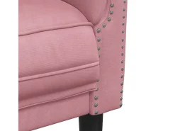 Sillón de terciopelo rosa