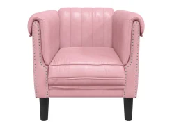 Sillón de terciopelo rosa