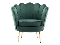 Sillón de terciopelo verde pino estilo art decó DANDELION