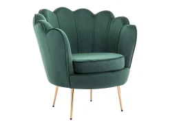 Sillón de terciopelo verde pino estilo art decó DANDELION