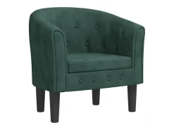 Sillón de terciopelo verde oscuro