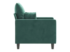 Sillón de terciopelo verde oscuro 60 cm