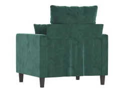 Sillón de terciopelo verde oscuro 60 cm