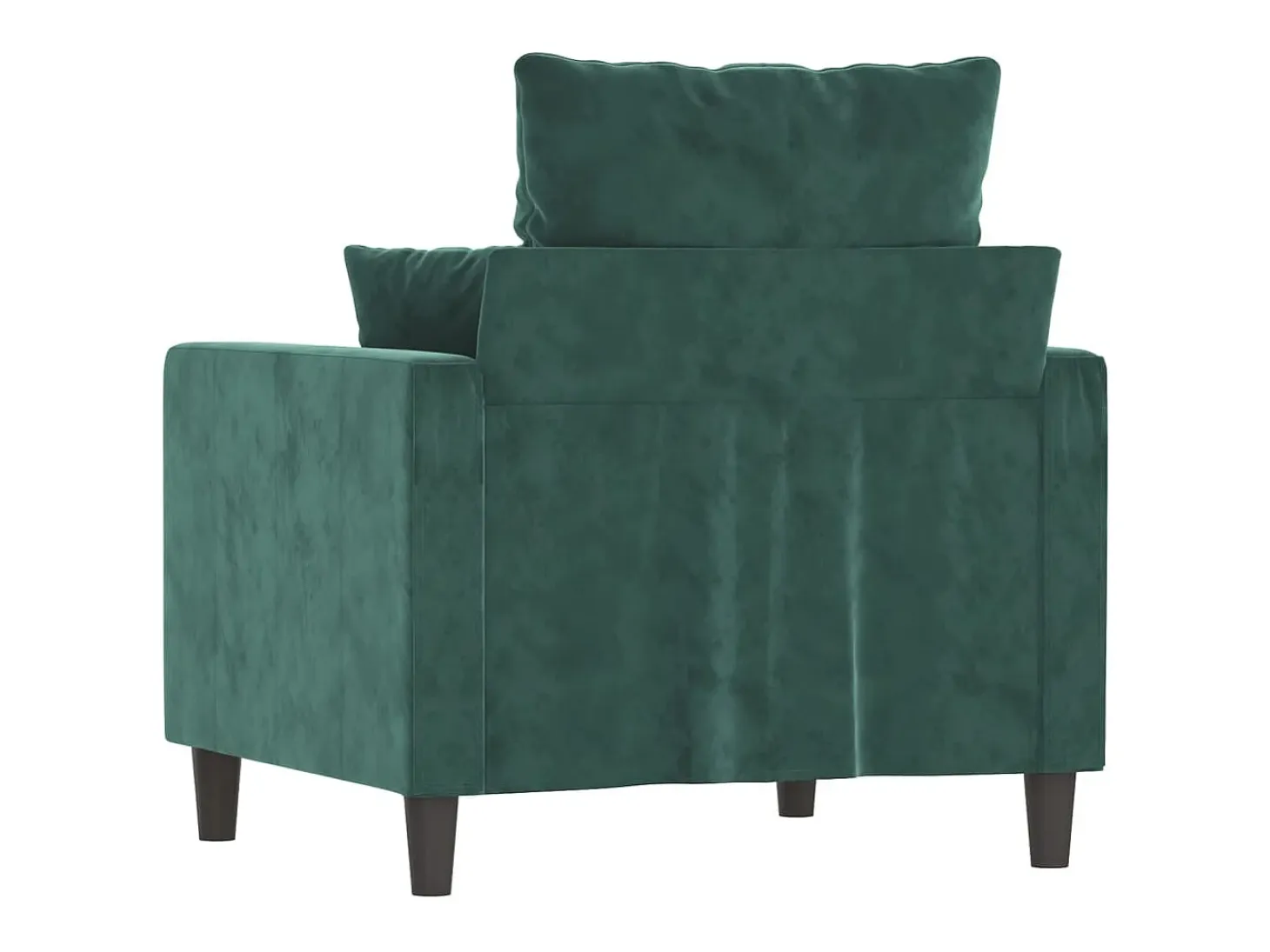 Sillón de terciopelo verde oscuro 60 cm
