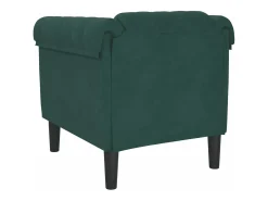 Sillón de terciopelo verde oscuro