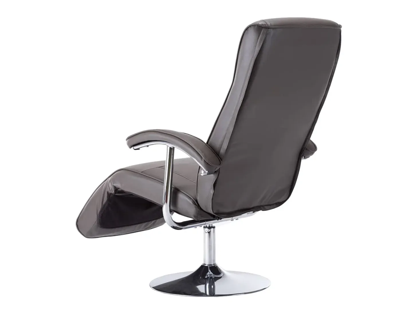Sillón de TV de cuero sintético gris