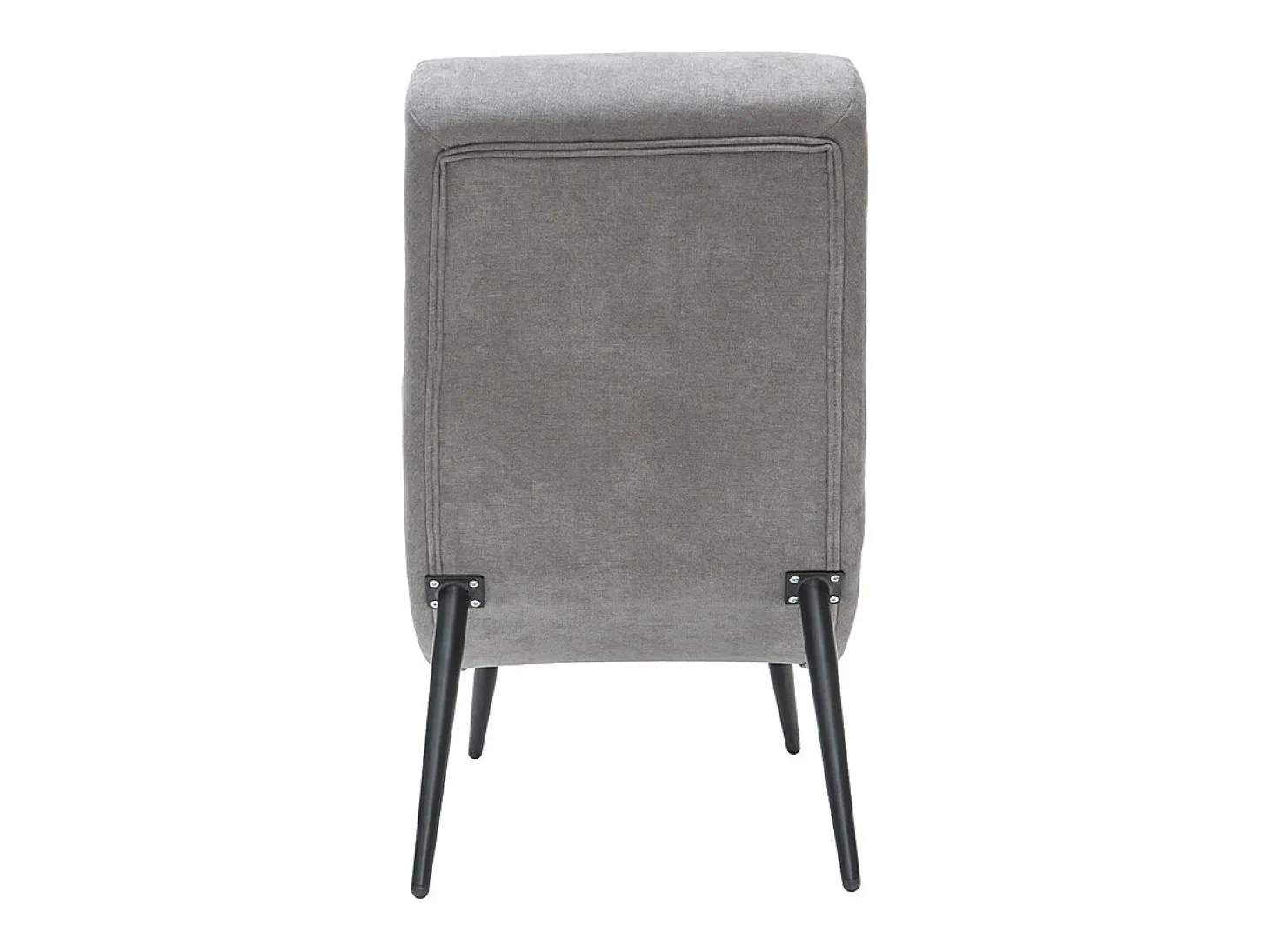 Sillón efecto terciopelo gris y metal negro TAYLOR