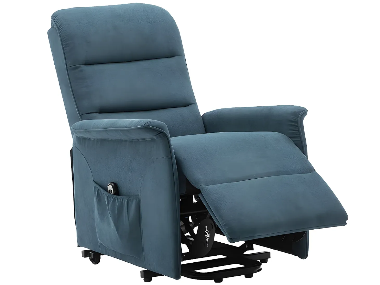 Sillón eléctrico de tela azul CAPUCINE