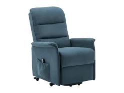 Sillón eléctrico de tela azul CAPUCINE
