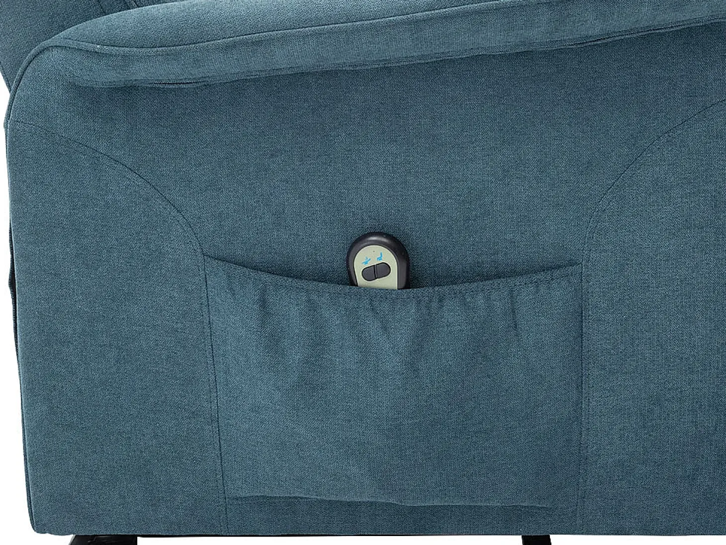 Sillón eléctrico de tela azul CAPUCINE