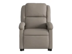 Sillón eléctrico reclinable elevable de tela gris taupe