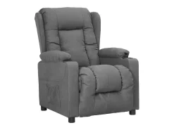 Sillón elevable tela gris claro