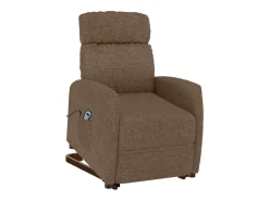 Sillón elevable tela marrón