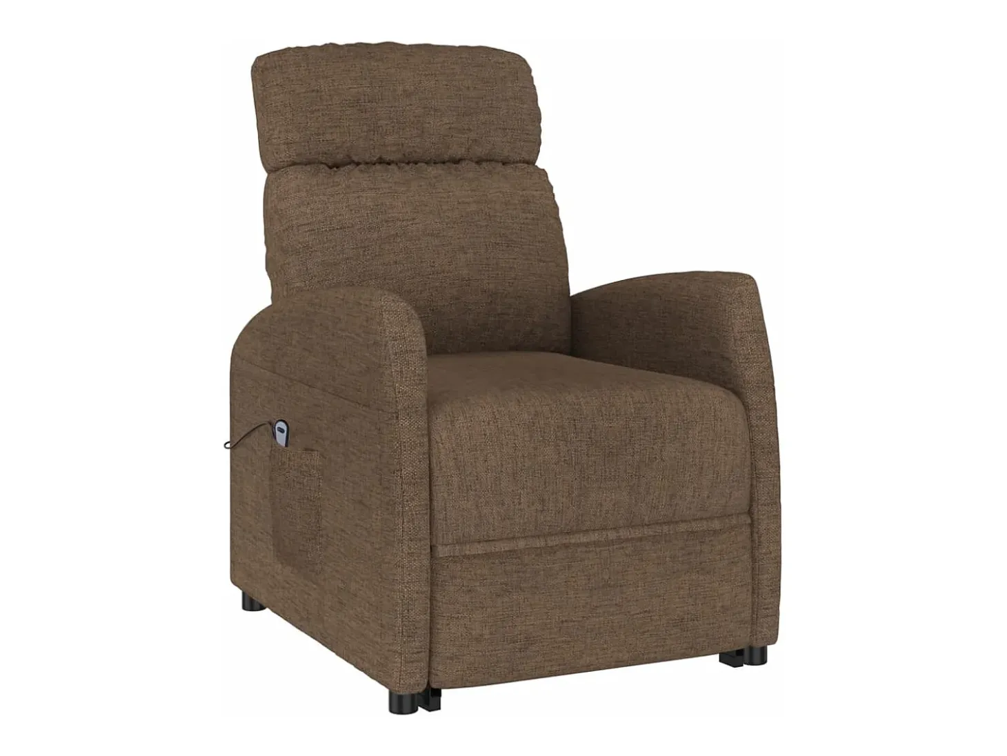 Sillón elevable tela marrón