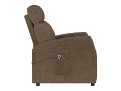Sillón elevable tela marrón