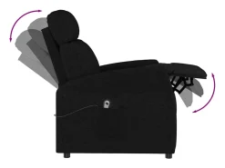 Sillón elevable tela negro