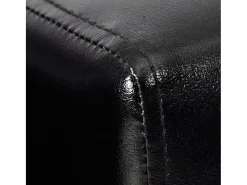 Sillón en forma de cubo de cuero sintético negro