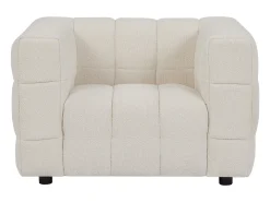 Sillón en tela bouclé blanco marfil LERICI de Pascal Morabito