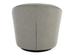 Sillón giratorio de tela 360º con cojín gris beige