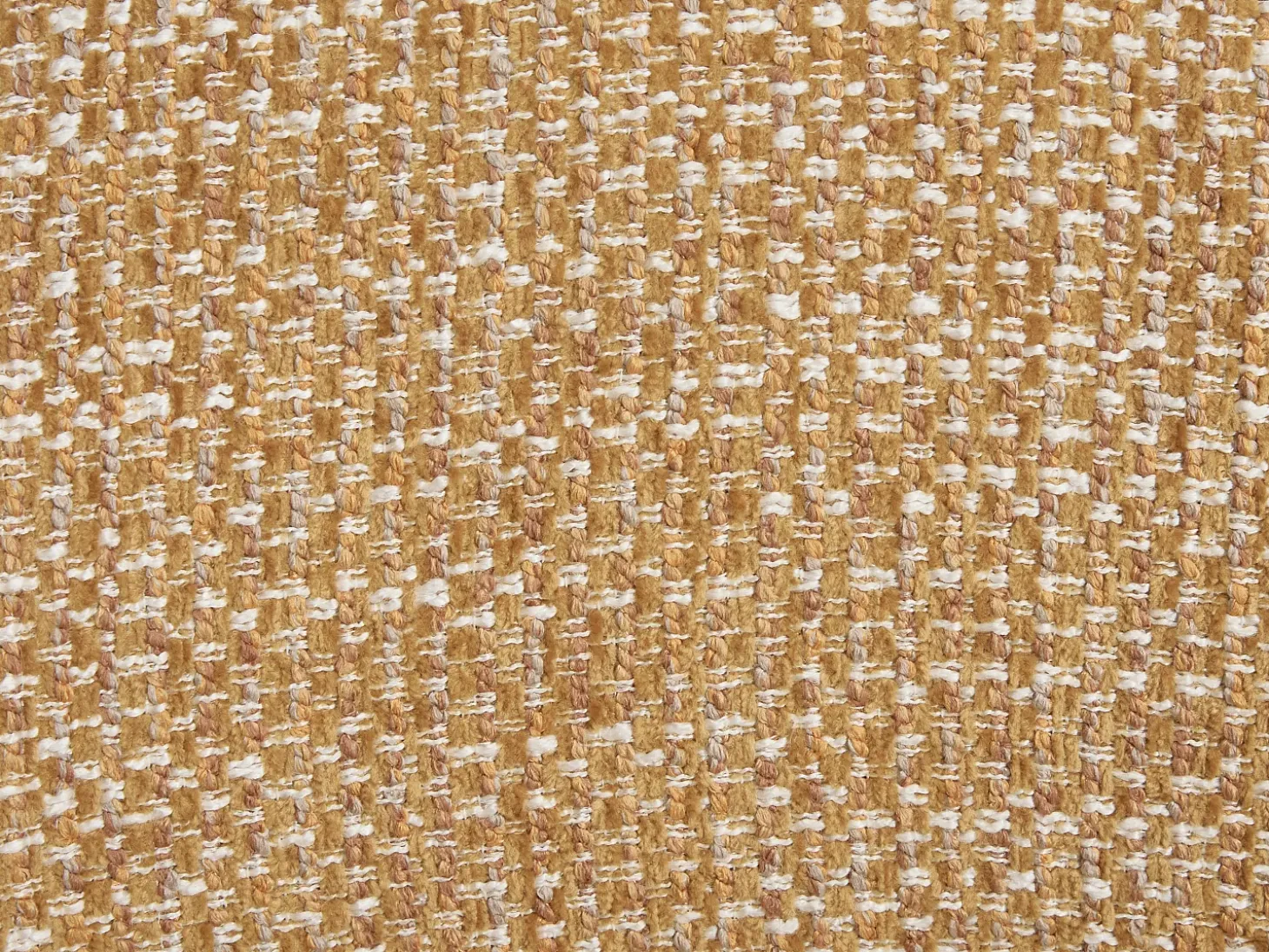 Sillón giratorio de tela texturizada amarillo mostaza NAROLIA
