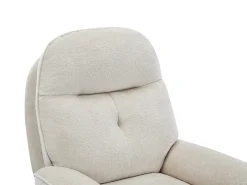 Sillón giratorio de tela texturizada color beige ILMACA