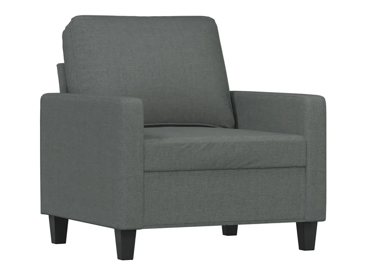 Sillón Gris Oscuro 60 cm Tela