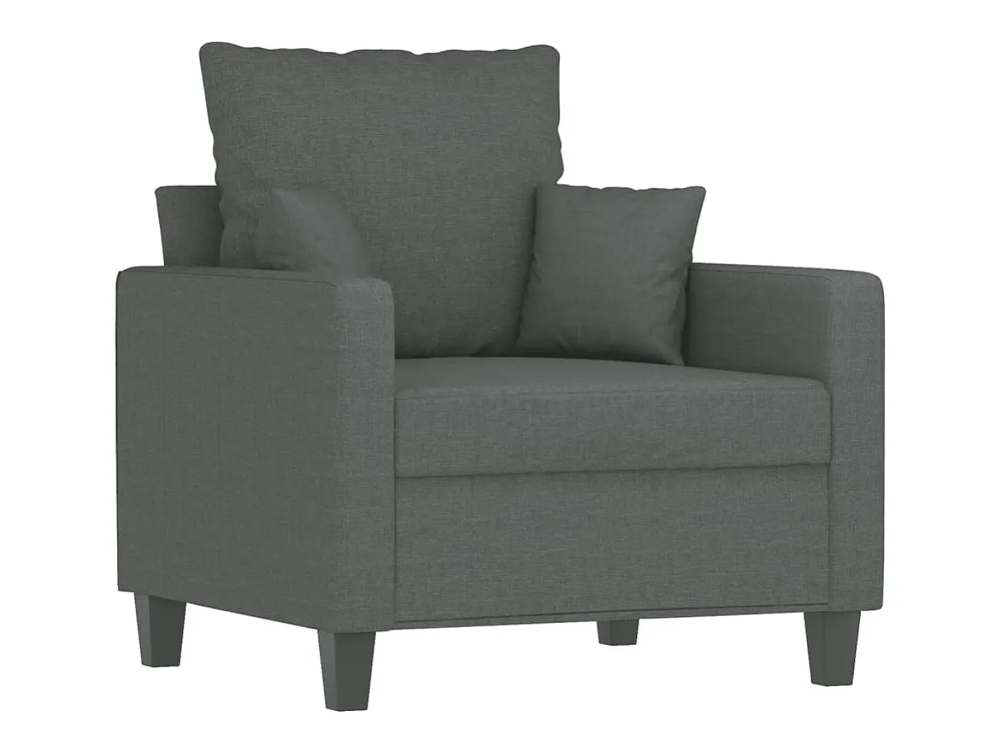 Sillón Gris Oscuro 60 cm Tela