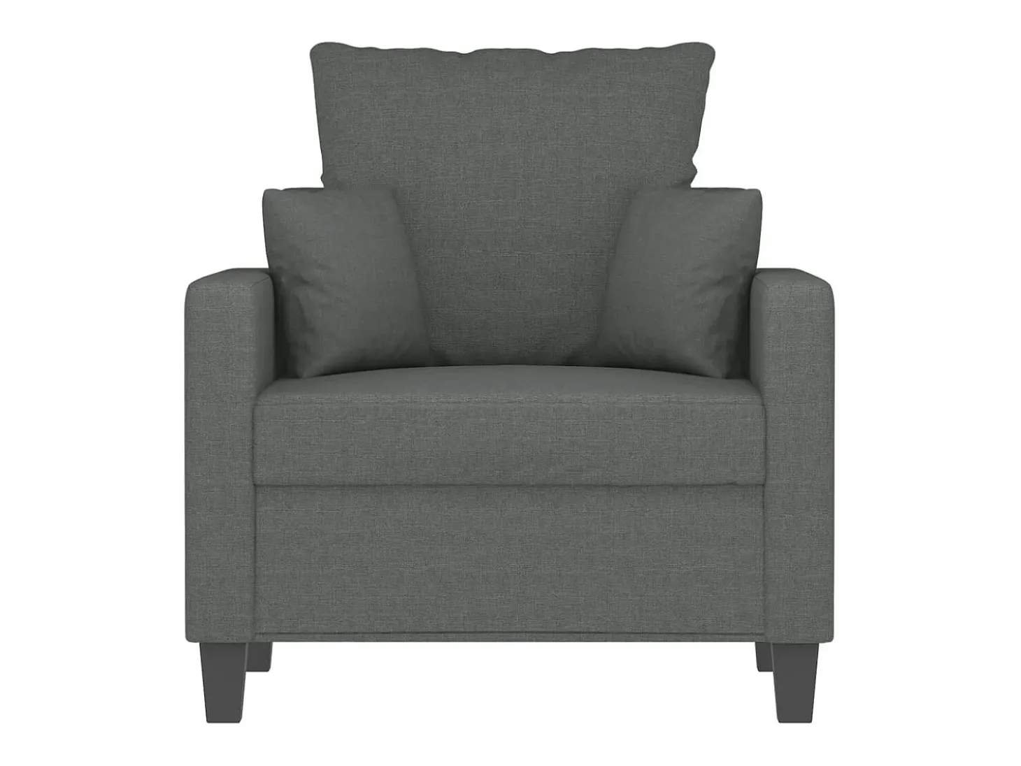 Sillón Gris Oscuro 60 cm Tela