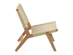 Sillón madera de haya con asiento y respaldo trenzado