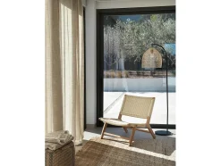 Sillón madera de haya con asiento y respaldo trenzado