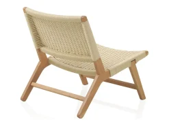 Sillón madera de haya con asiento y respaldo trenzado