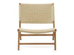 Sillón madera de haya con asiento y respaldo trenzado