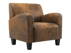 Sillón marrón 70x69x72 cm piel sintética