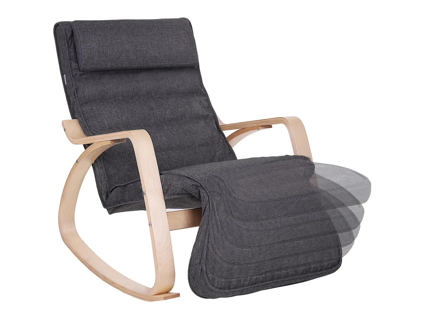Sillón mecedor 67x125x91 cm Gris lyngicz