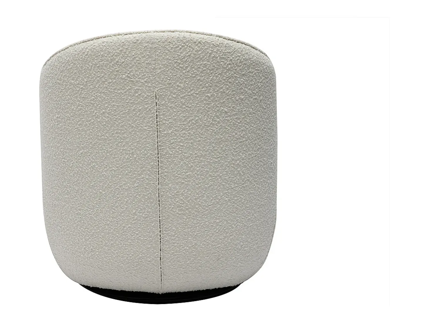 Sillón moderno giratorio de borreguillo blanco AMBER